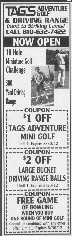 Striking Lanes (Tags Adventure Golf) - May 2012 Ad